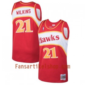 NBA Atlanta Hawks Trikot Dominique Wilkins 21 Hardwood Classics Rot Swingman - Herren